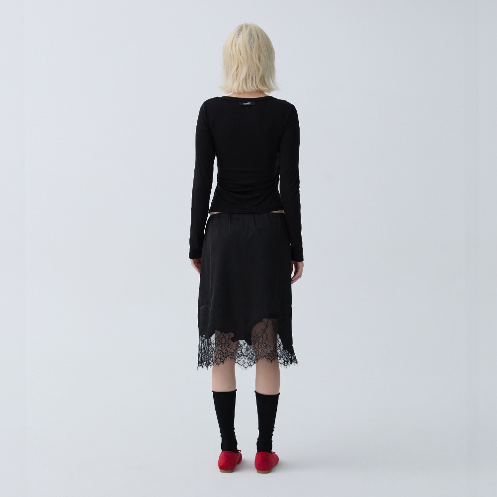 아크무어 뎁스 헨리넥 탑 블랙(ARCMOOR Depth Henley Neck Top Black) - 4