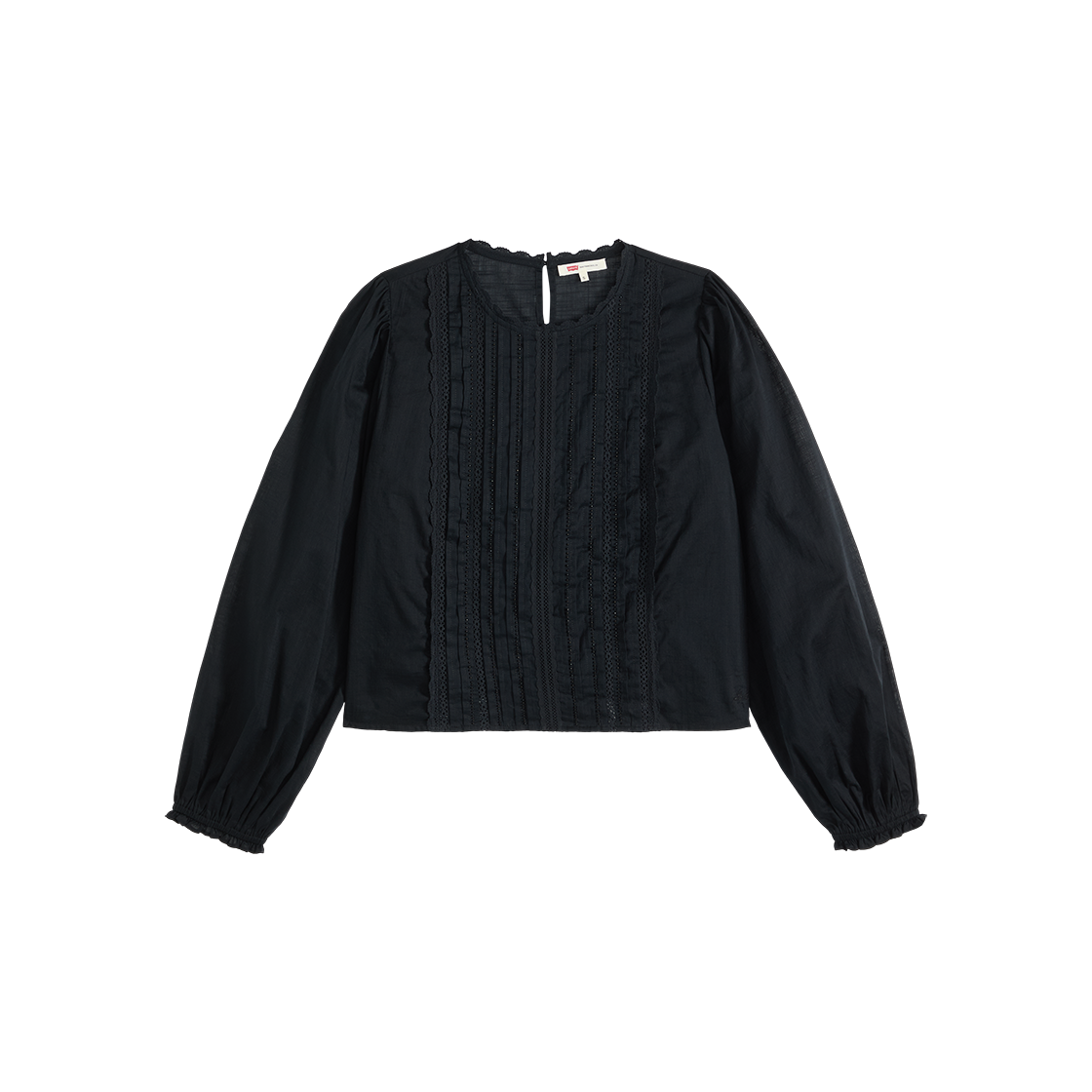리바이스 한 롱 슬리브 비디드 블라우스 블랙(Levi's Han Long-Sleeve Beaded Blouse Black)