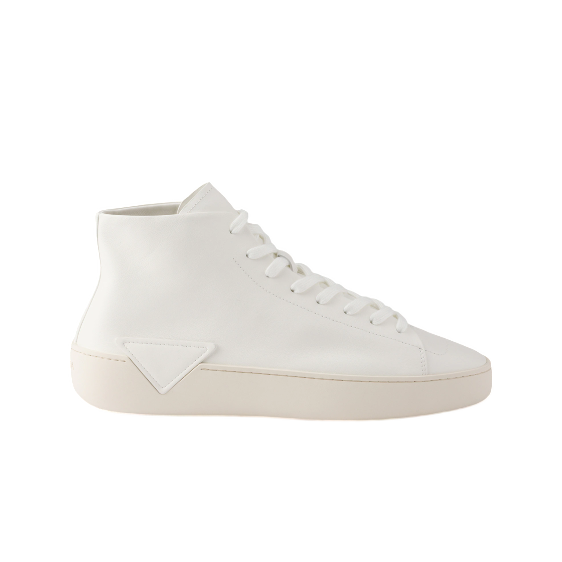2TE218-070-F0009 Prada High-Top Leather Sneakers White