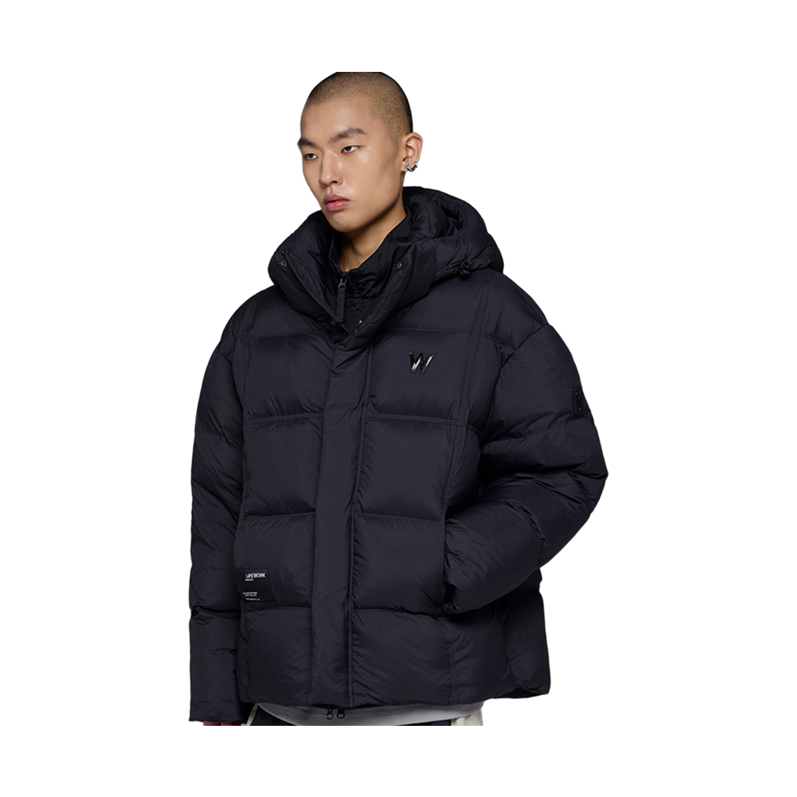 라이프워크 소프트 에어 믹스 퀼팅 후드 다운 점퍼_LW254DJ311(Lifework Soft Air Mix Quilted Hooded Down Jumper_LW254DJ311) - 2