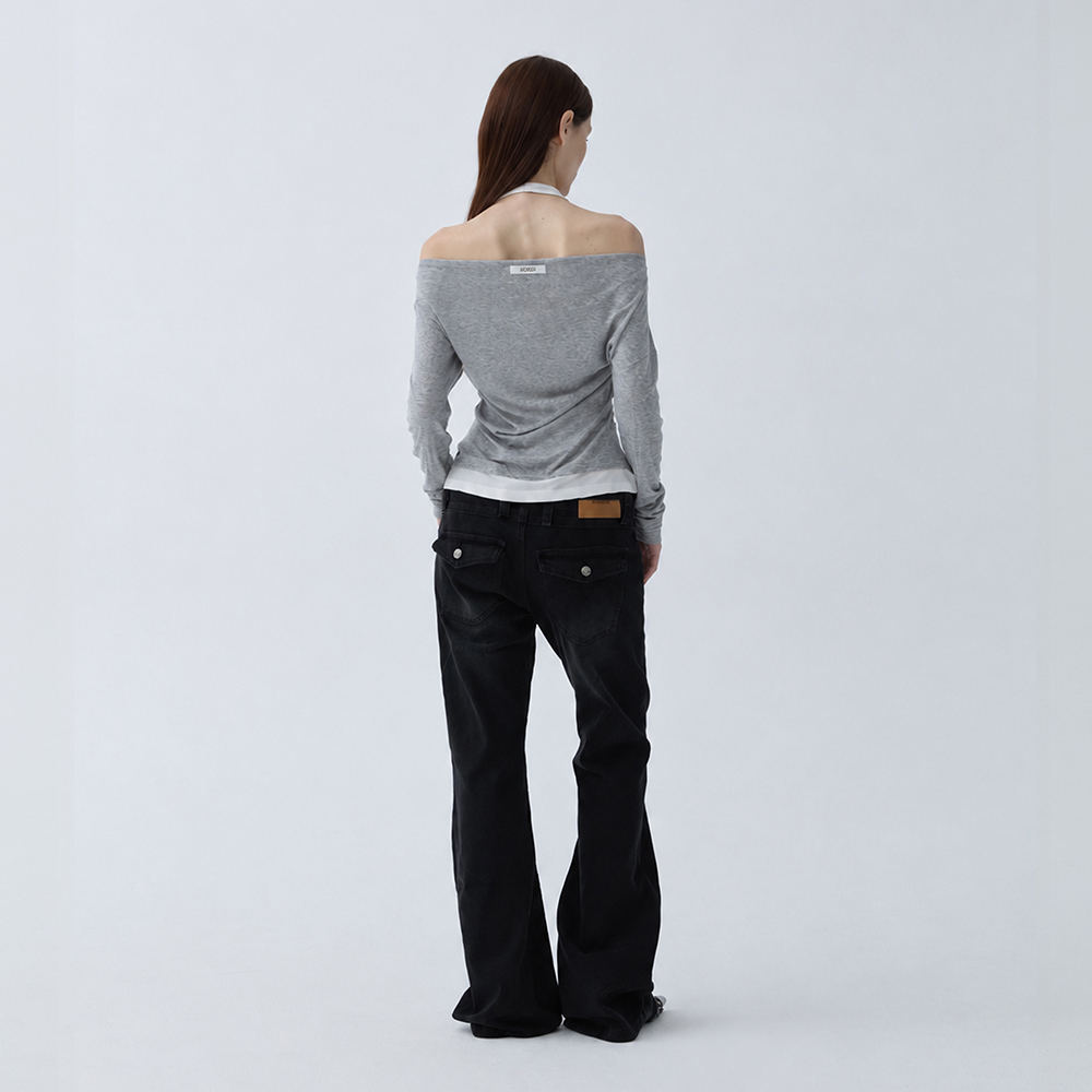 아크무어 렉서블 블랙 부츠컷 블랙(ARCMOOR Flexible Black Bootcut Pants Black) - 4