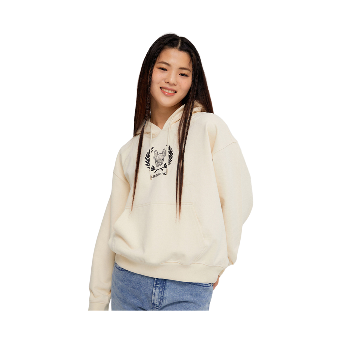 라이프워크 베이로렐 아트웍 후드 티셔츠_LW245HD799(Lifework Bay Laurel Artwork Hoodie T-shirt_LW245HD799) - 2