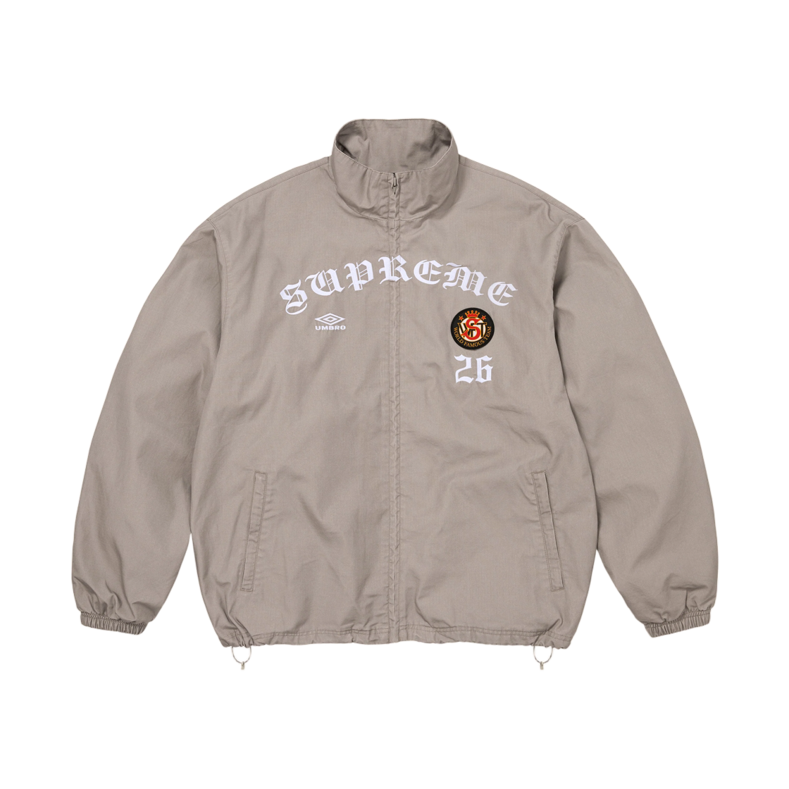 - Supreme x Umbro Cotton Ripstop Track Jacket Grey - 26FW