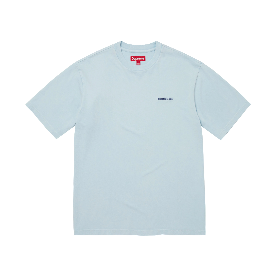 - Supreme Washed S/S Top Light Blue - 26FW