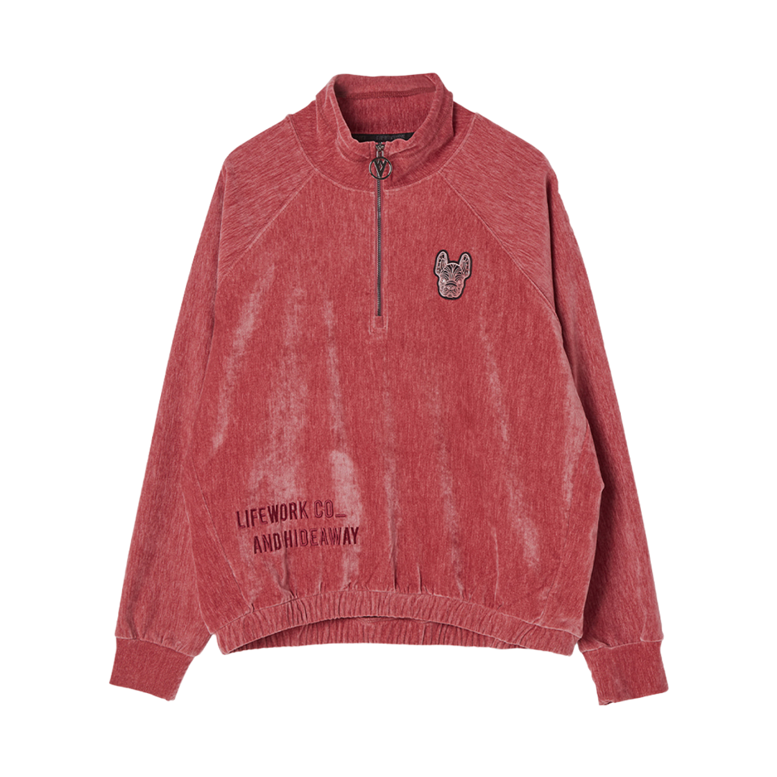 LW224MT812 Lifework Shirly Velvet Half-Zip Sweatshirt_LW224MT812