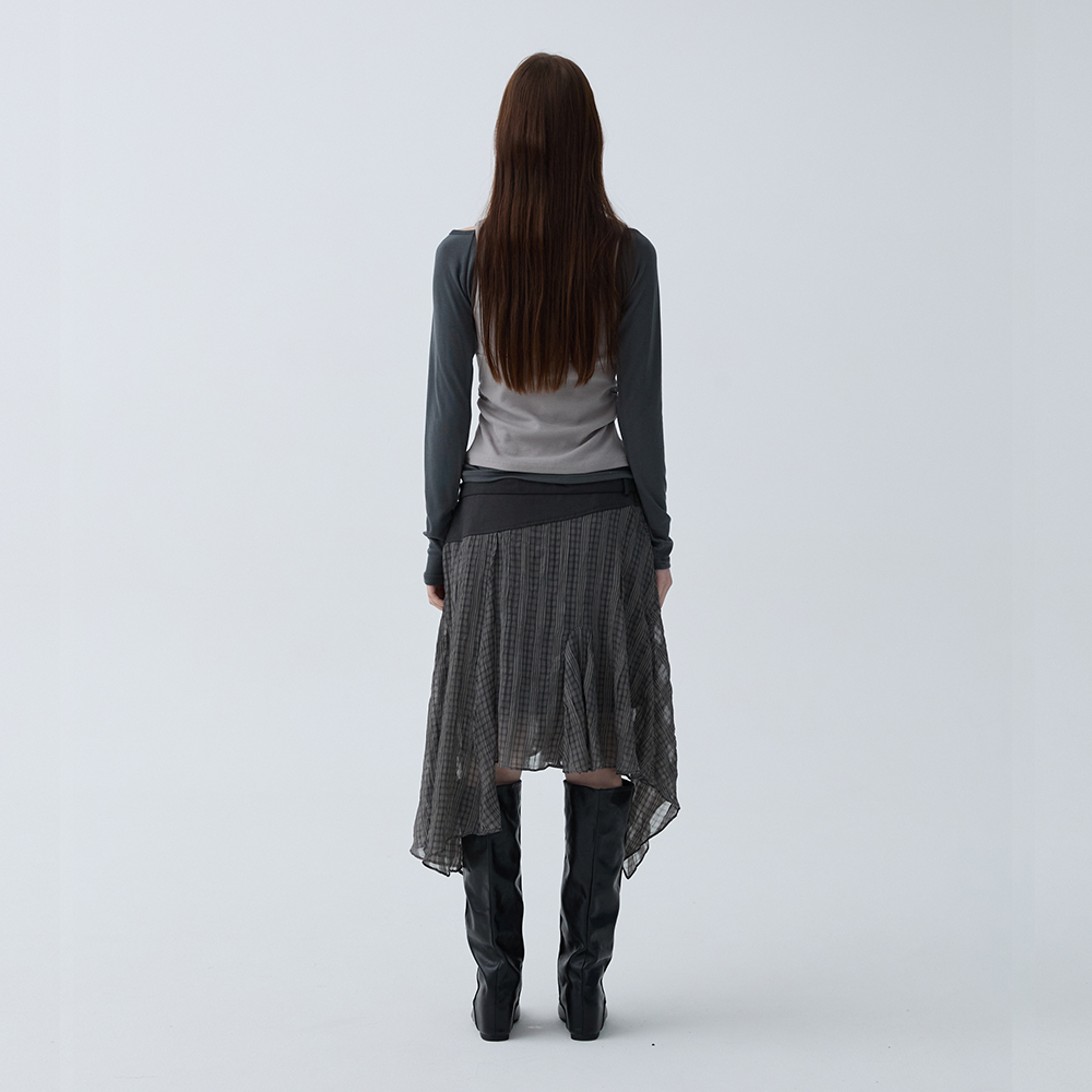 아크무어 슬로프 플레어 스커트 그레이(ARCMOOR Slope Flare Skirt Grey) - 4
