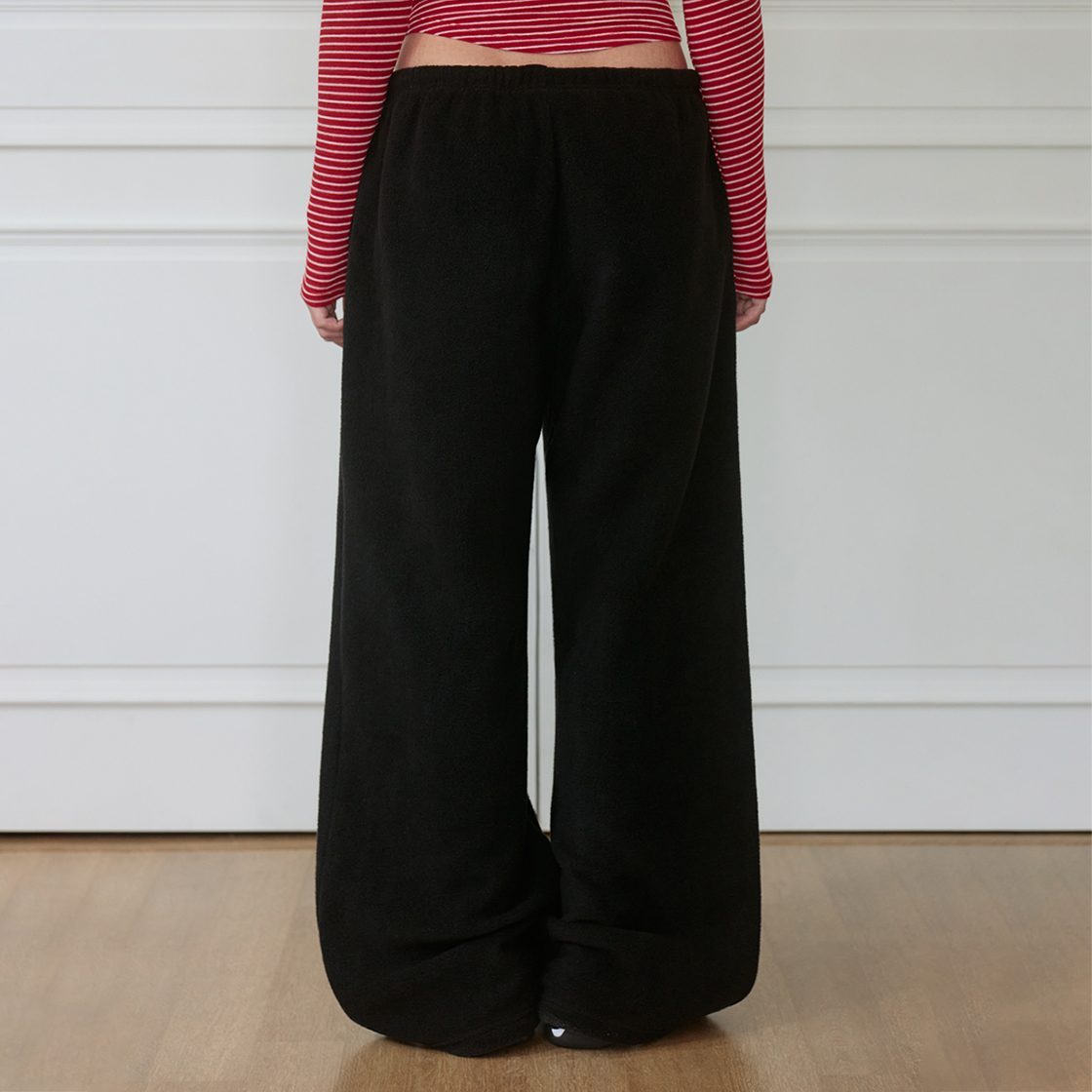 로제프란츠 플리스 와이드 스웨트 팬츠 [블랙](Rosefrantz Fleece Wide-Leg Sweatpants [Black]) - 6