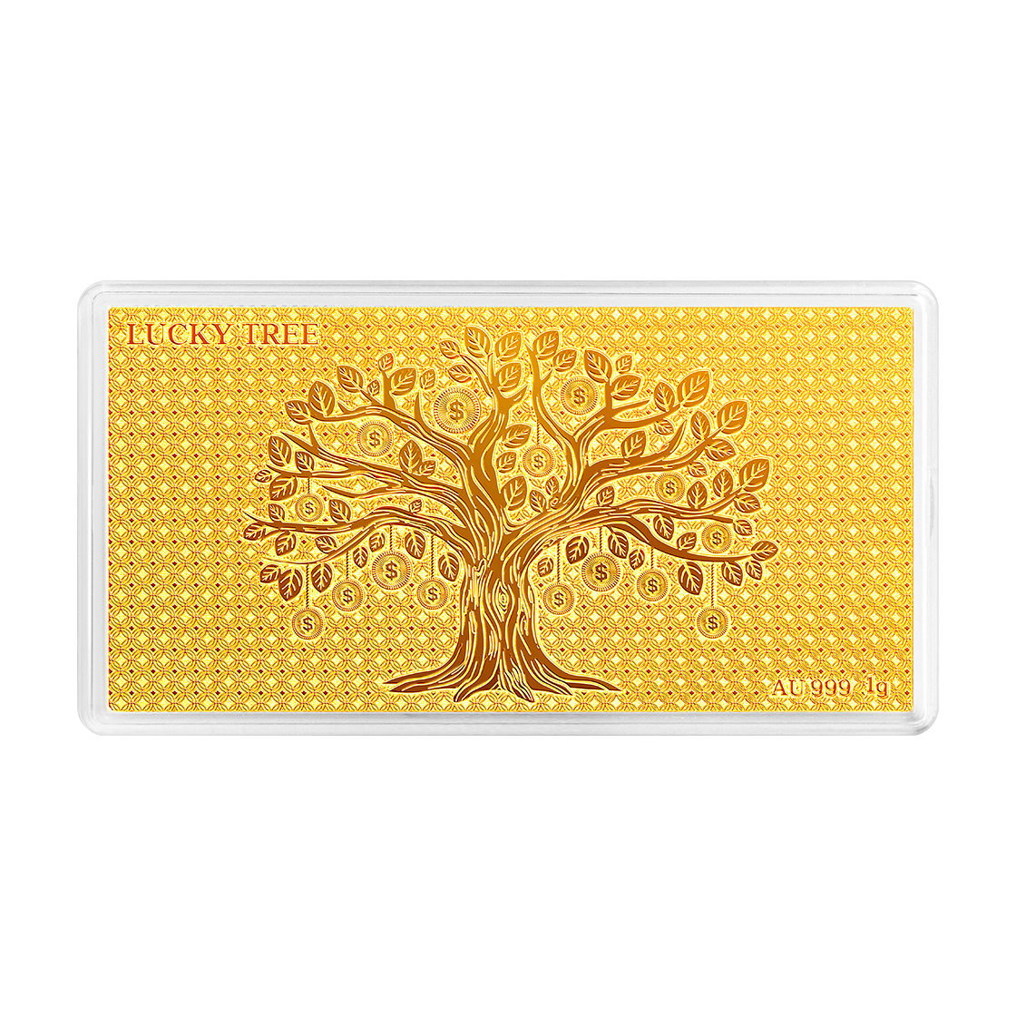 골드팡 24k 순금 황금나무 골드바 1g + 프리미엄 선물 케이스(GOLDPANG 24K Golden Tree Gold Bar 1g + Premium Gift Case)
