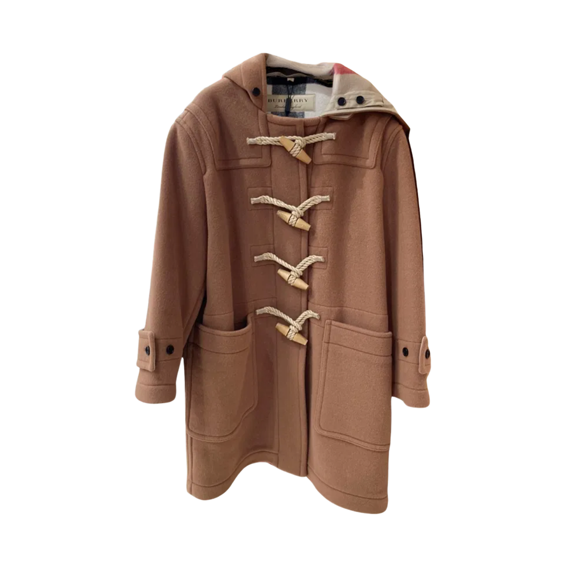 8036363 (W) Burberry Greenwich Duffle Coat Mid Camel