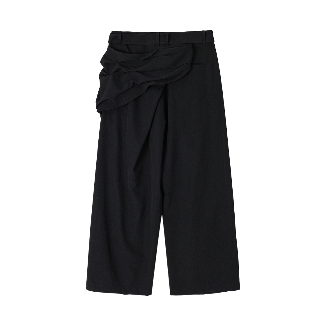 송지오 컬렉션 드레이프 랩 팬츠 블랙(SONGZIO COLLECTION Drape Wrap Pants Black) - 2