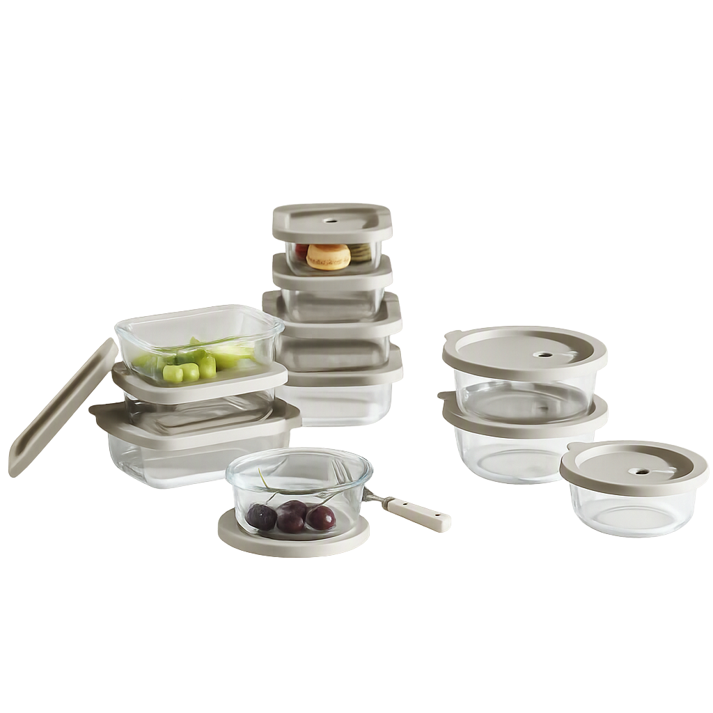 COR173 Corelle Coordinates Silicone Glass Airtight Container Mixed Set of 11