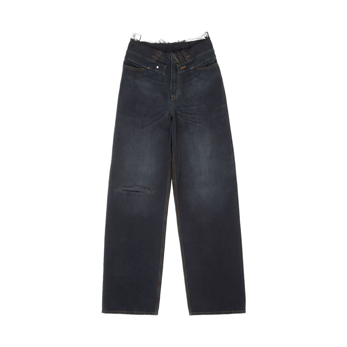 S52LA0271M30064962 (W) MM6 Maison Margiela Straight Leg Jeans Dark Blue