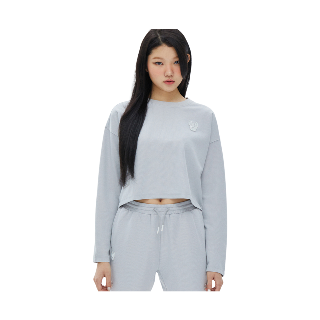 라이프워크 실리콘와펜 와플 긴팔 숏 티셔츠_LW231TL755(Lifework Silicone Patch Waffle Long Sleeve Short T-shirt_LW231TL755) - 2