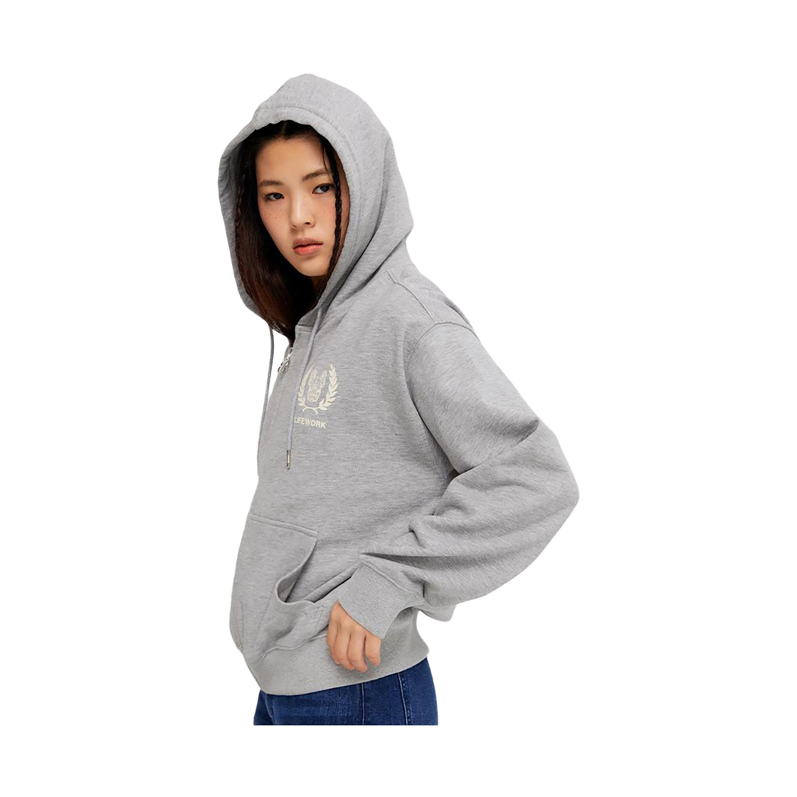 라이프워크 베이로렐 아트웍 후드집업_LW245ZT799(Lifework Bay Laurel Artwork Hoodie Zip-up_LW245ZT799) - 3