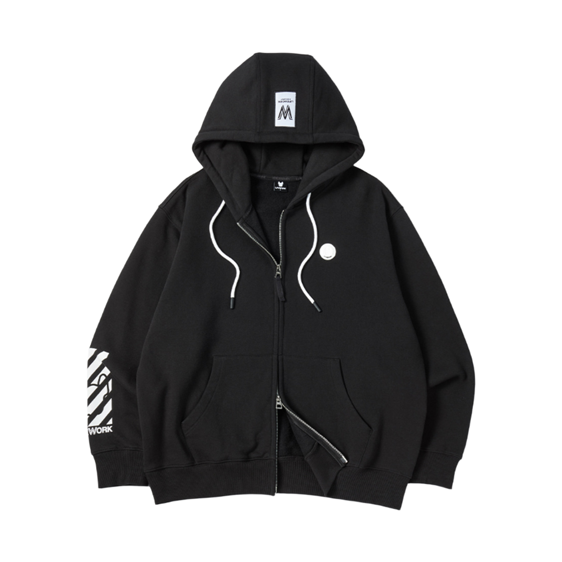 LW254ZT401 Lifework Stripe Radog Print Hoodie Zip-up_LW254ZT401