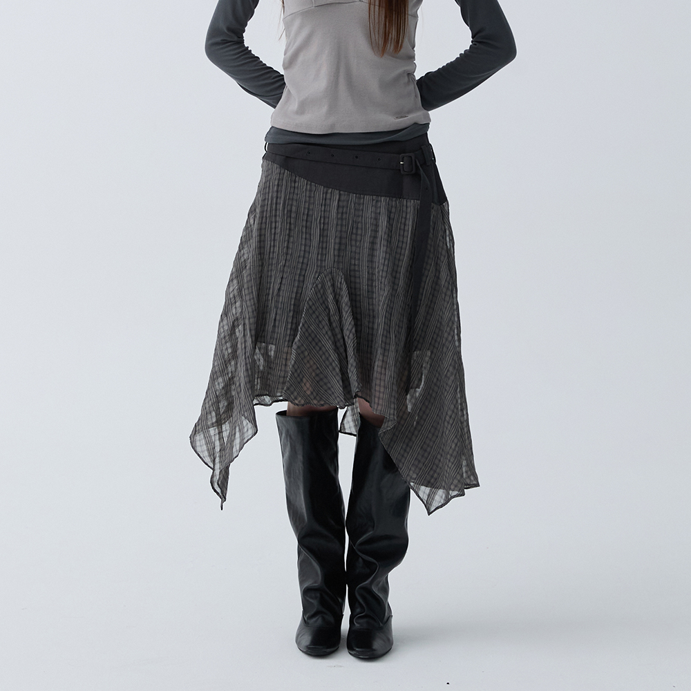 아크무어 슬로프 플레어 스커트 그레이(ARCMOOR Slope Flare Skirt Grey) - 5