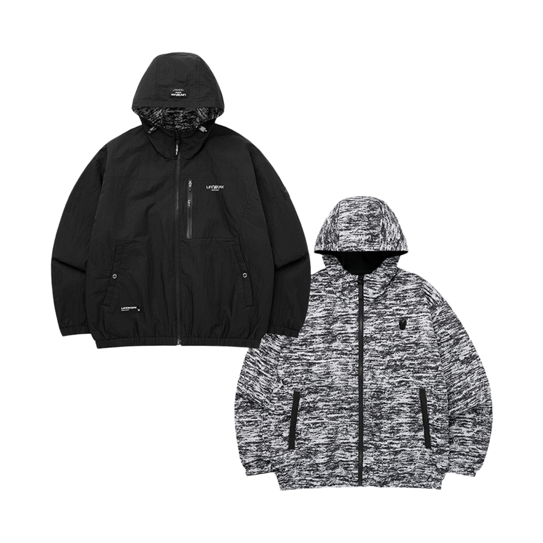 라이프워크 리버시블 노이즈 라독 후드 자켓_LW251JP903(Lifework Reversible Noise Radog Hooded Jacket_LW251JP903) - 2