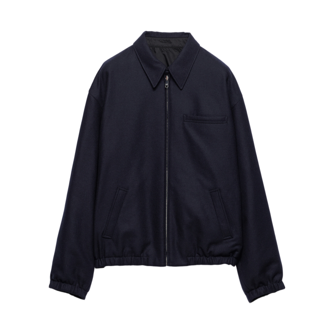 SGD282-1ACZ-F0008 Prada Re-Wool Blouson Jacket Navy