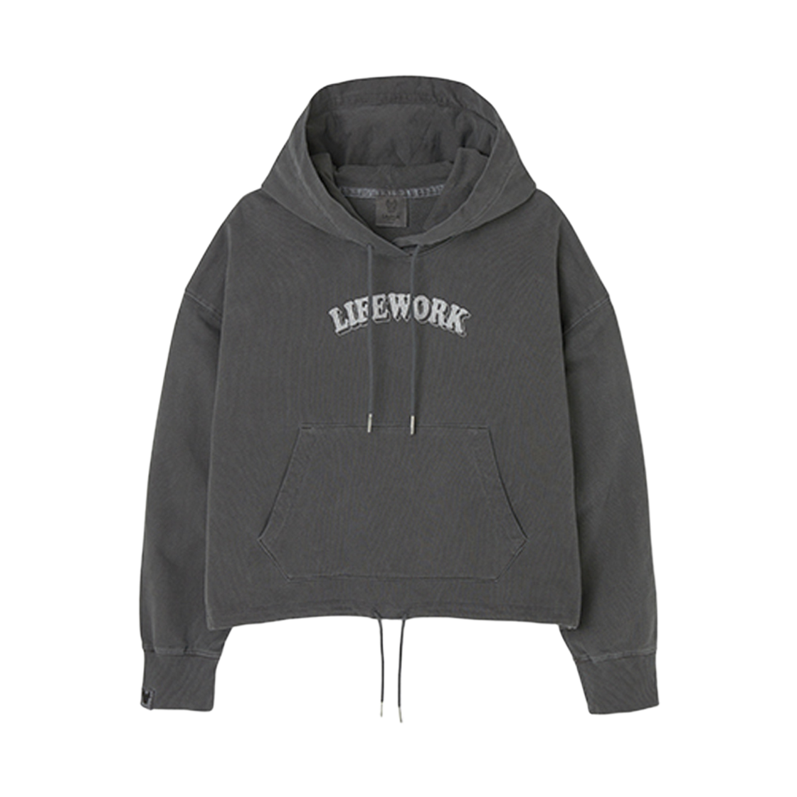 LW241HD712 Lifework Frenzy Pigment Short Hooded T-shirt_LW241HD712