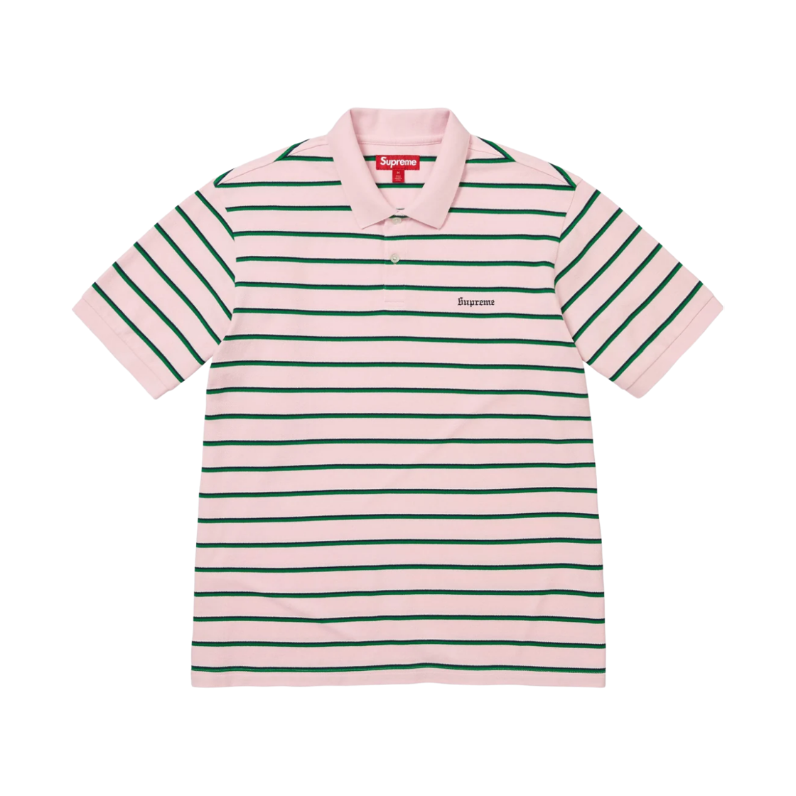 - Supreme Stripe Polo Pink - 26FW