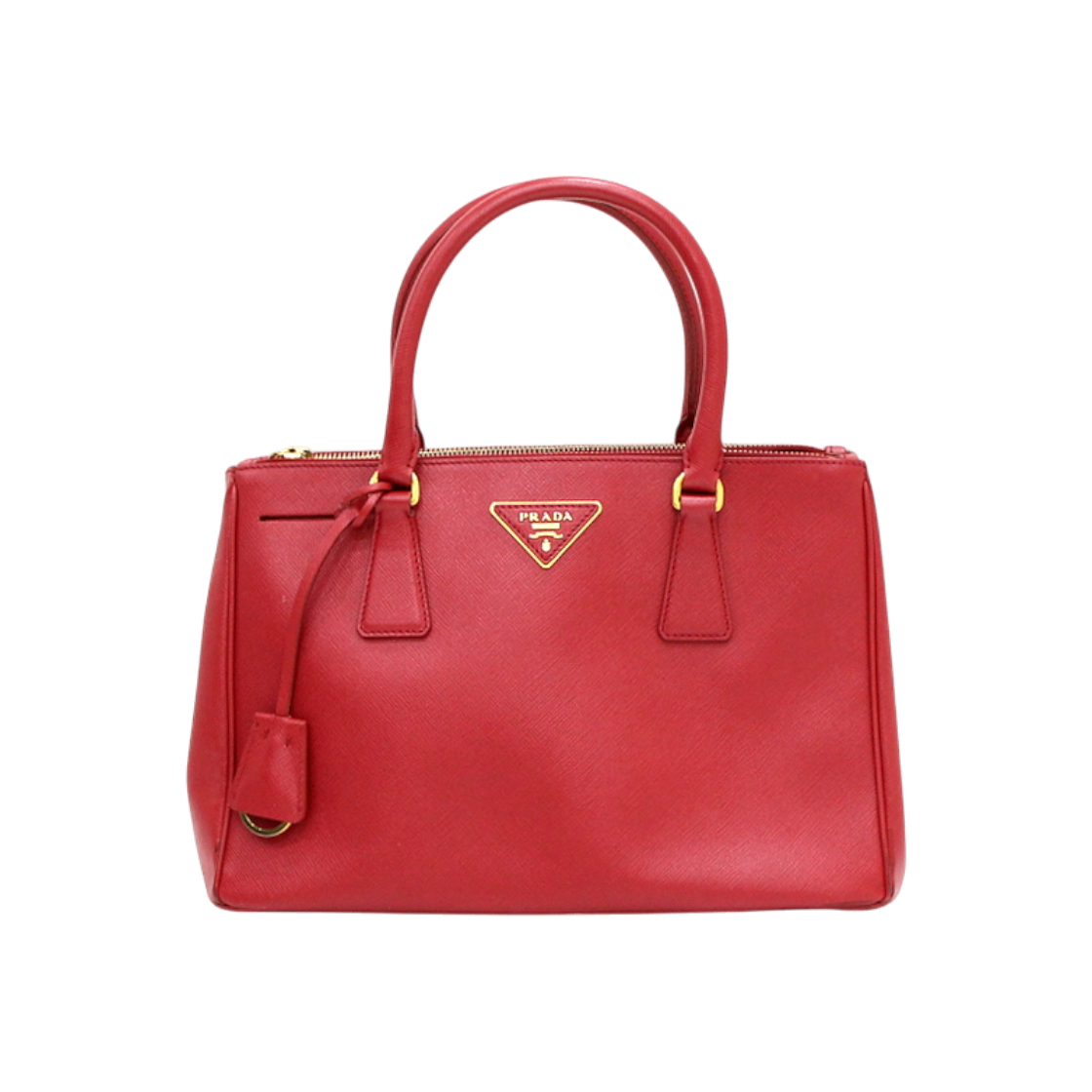 IT64JIARR8D6 Prada Red Saffiano Lux Tote Shoulder Bag