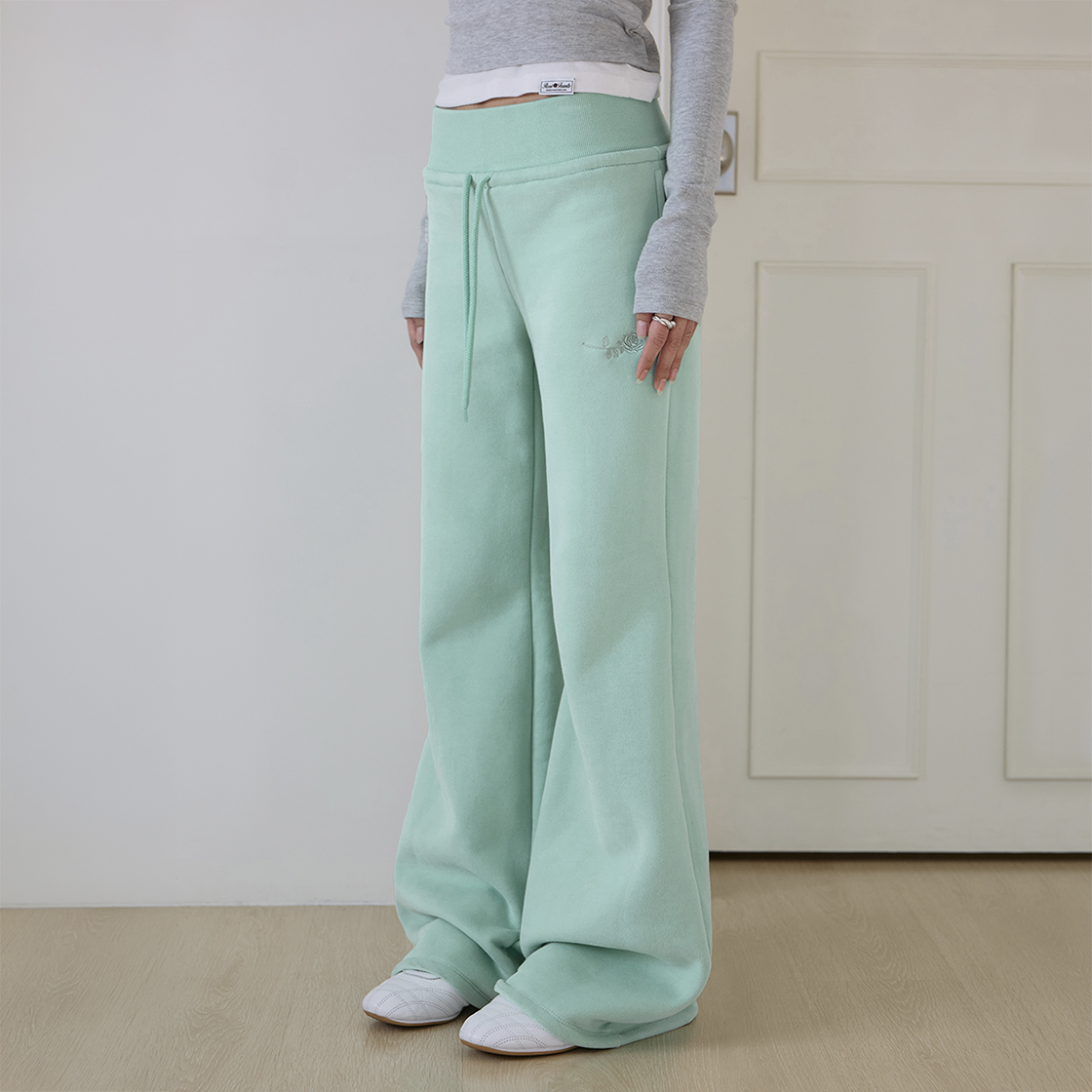 로제프란츠 와이드 웨이스트밴드 기모 부츠컷 팬츠 [민트](Rosefrantz Wide Waistband Fleece Bootcut Pants [Mint]) - 2