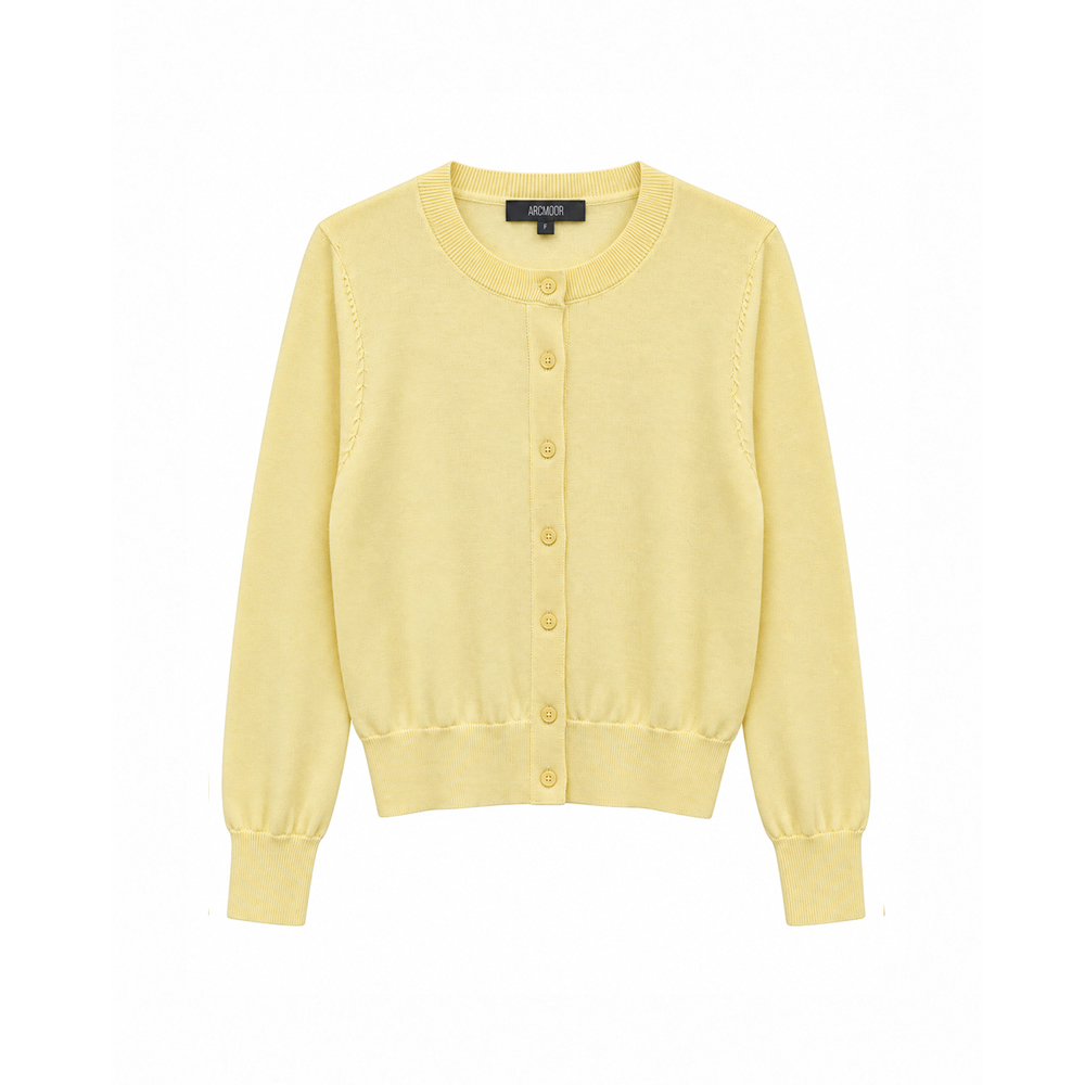 A26FW1002YE ARCMOOR Prism Tension Cardigan Yellow
