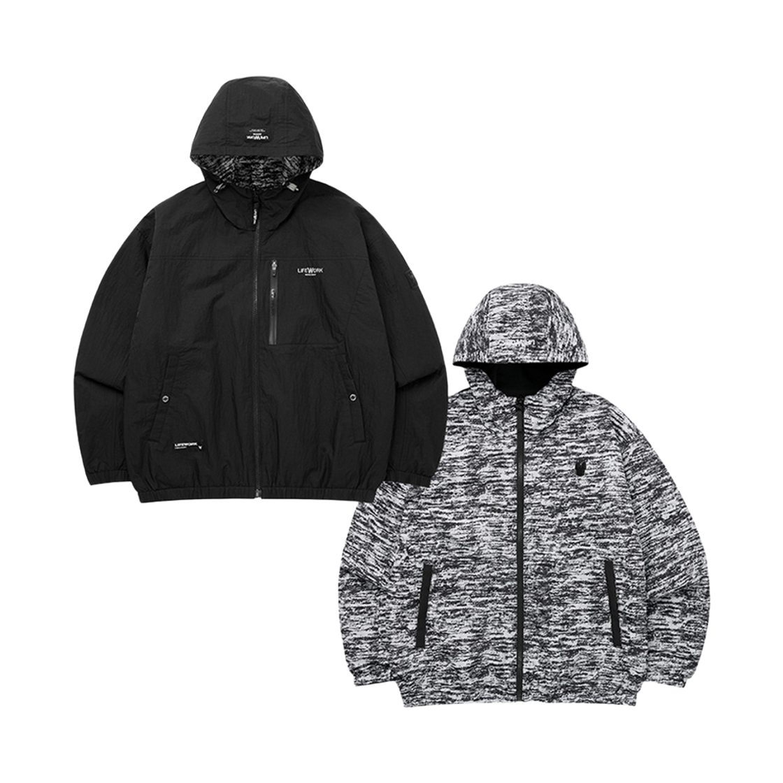 라이프워크 리버시블 노이즈 라독 후드 자켓_LW251JP903(Lifework Reversible Noise Radog Hooded Jacket_LW251JP903) - 4