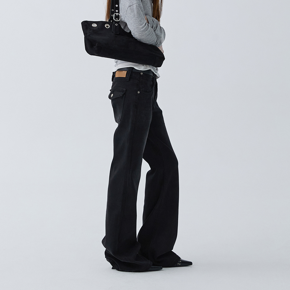 아크무어 렉서블 블랙 부츠컷 블랙(ARCMOOR Flexible Black Bootcut Pants Black) - 6