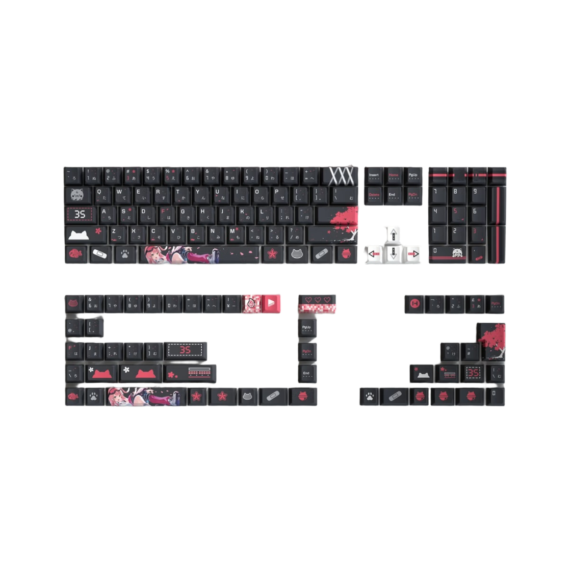 [12월 순차출고]HYTE HYTE Y70 사쿠라 미코 키캡 데스크 패드 세트 블랙(HYTE Y70 Sakura Miko Keycap Desk Pad Set Black) - 2