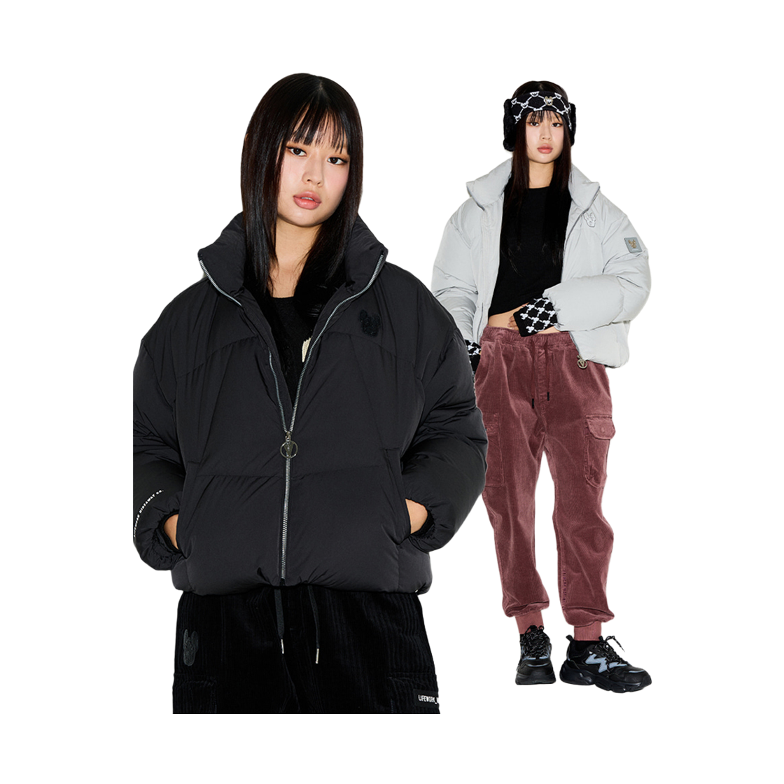 라이프워크 어센틱 크롭 하이넥 사선 점퍼_LW224DJ712(Lifework Authentic Crop High-Neck Asymmetric Jumper_LW224DJ712) - 2