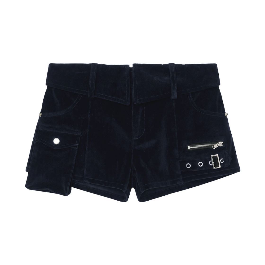 VT26WHP101NVY VOONT Turn-Up Pocket Shorts (NAVY)