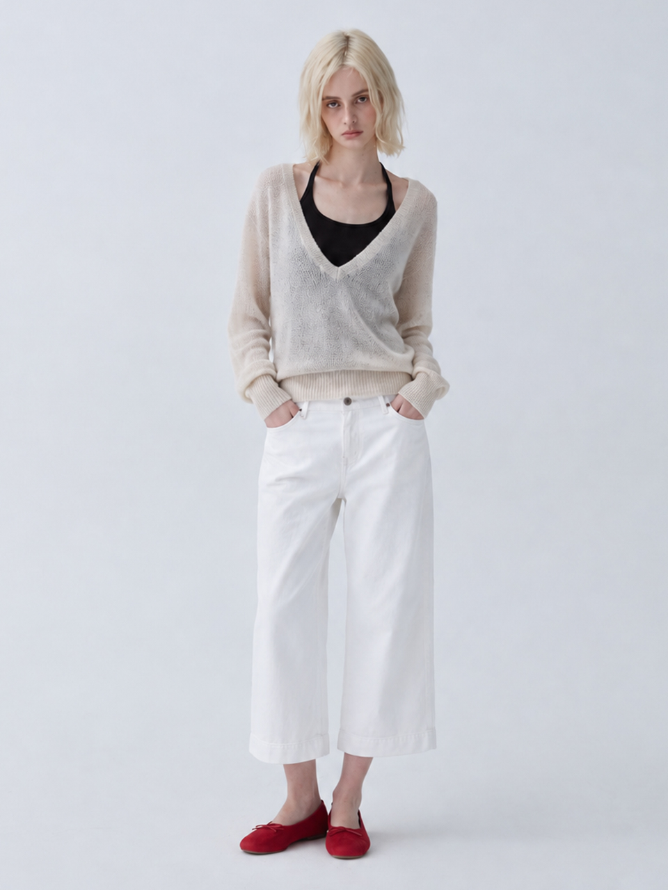 아크무어 로우 컷 힙 팬츠 화이트(ARCMOOR Low-Cut Hip Pants White) - 2