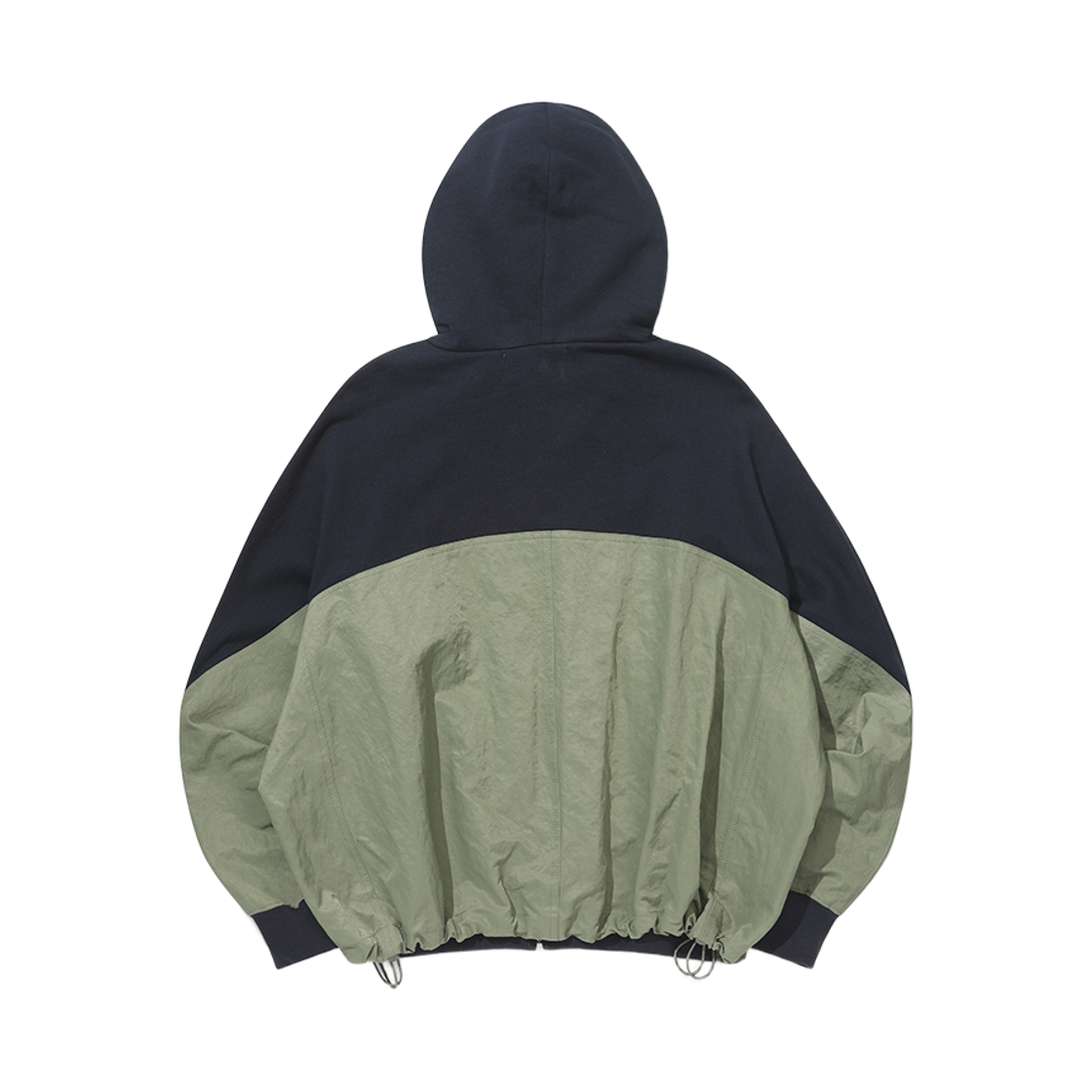 프리터 나일론 패널 스웨트 집 후디 네이비(FRITUR Nylon Panel Sweat Zip Hoodie Navy) - 2