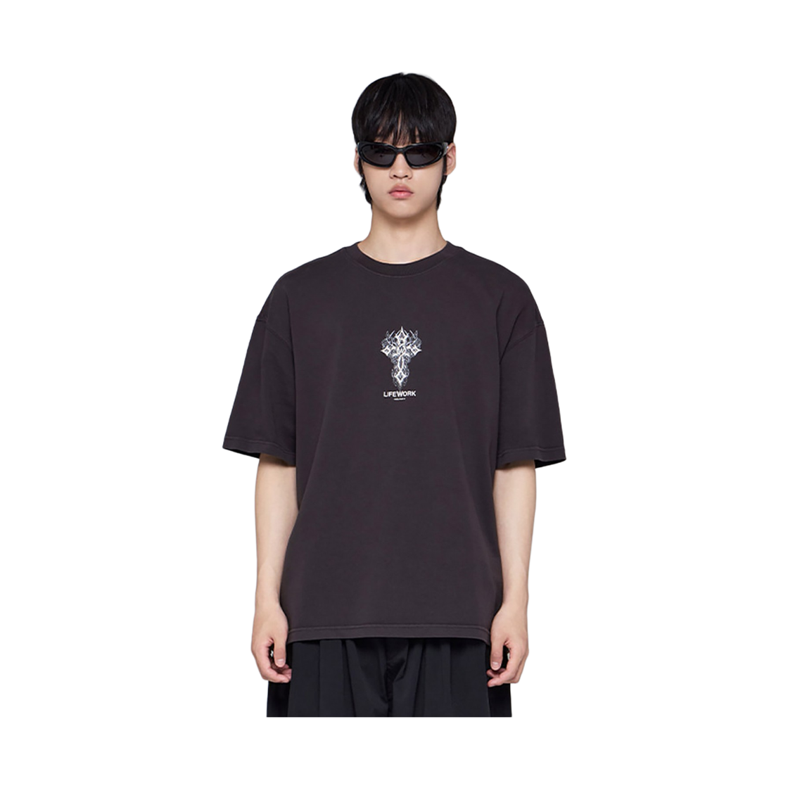 라이프워크 십자가 프린트 다잉 반팔 티셔츠_LW252TS417(Lifework Cross Print Dye Short-Sleeve T-Shirt_LW252TS417) - 3