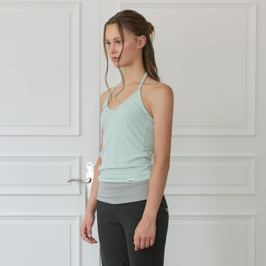 로제프란츠 홀터넥 레이어드 탱크탑 [민트](Rosefrantz Halter Neck Layered Tank Top [Mint]) - 2