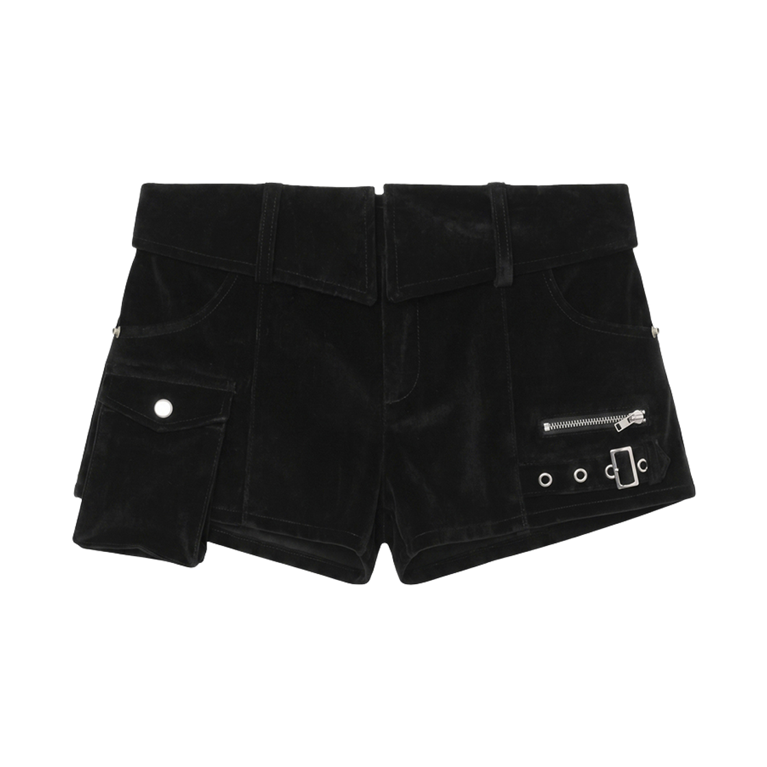 VT26WHP101BLK VOONT Turn-Up Pocket Shorts (BLACK)