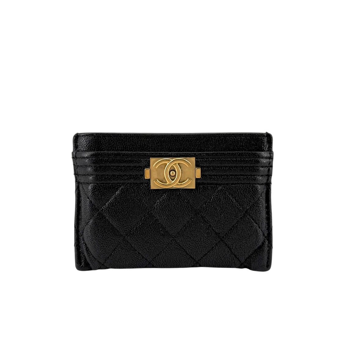 ITWKBOG6SUJS Chanel Boy Gold Card Holder