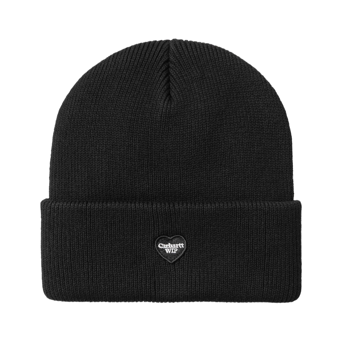I037107-89-XX Carhartt WIP Small Heart Beanie Black
