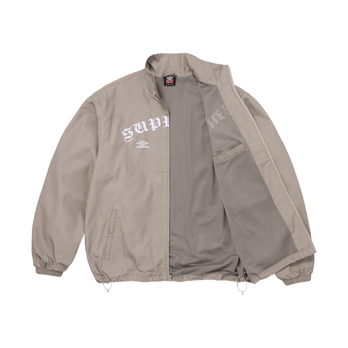 슈프림 x 엄브로 코튼 립스탑 트랙 자켓 그레이 - 26FW(Supreme x Umbro Cotton Ripstop Track Jacket Grey - 26FW) - 3