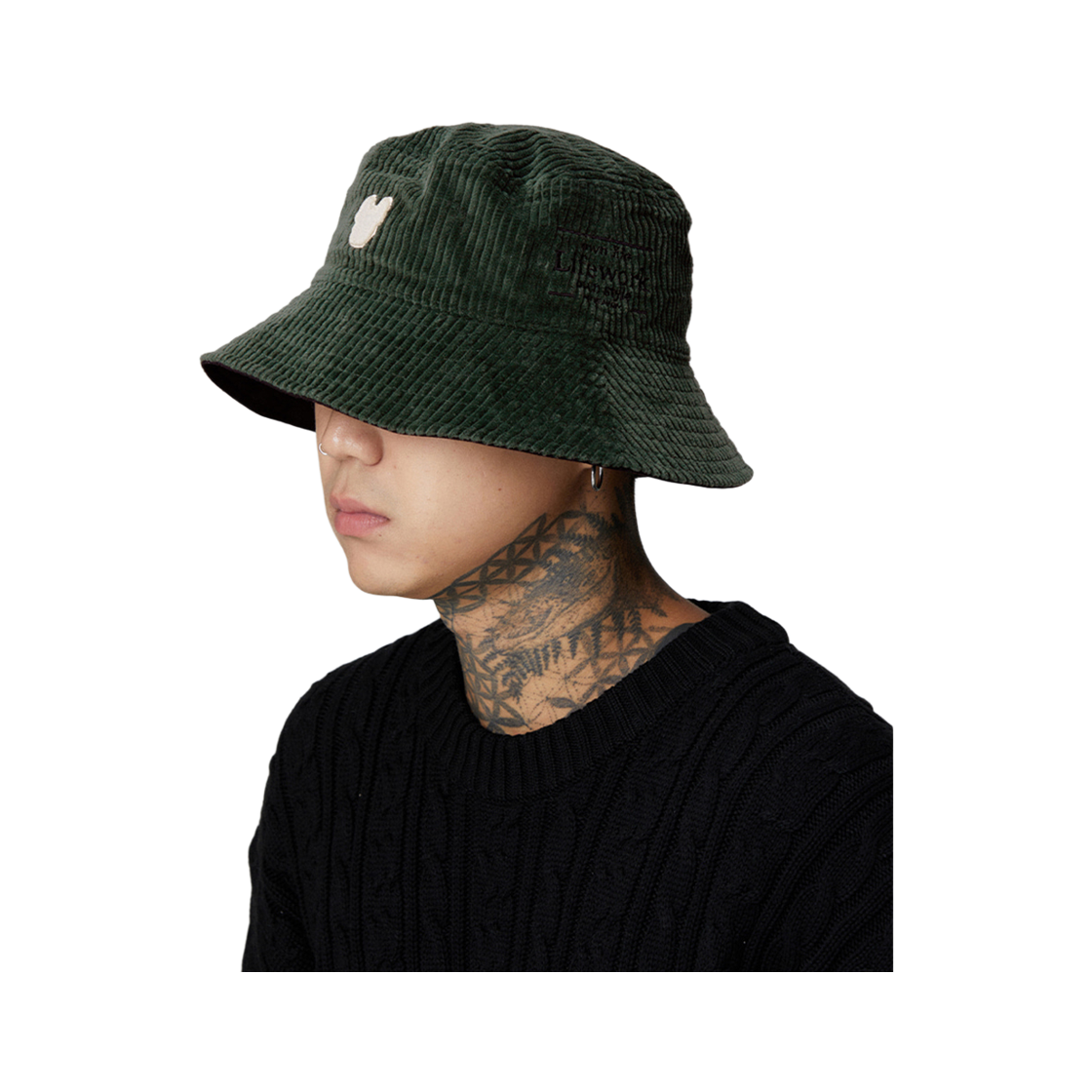 라이프워크 코듀로이 와펜 리버시블 버킷햇_LW224CP420(Lifework Corduroy Wappen Reversible Bucket Hat_LW224CP420) - 2