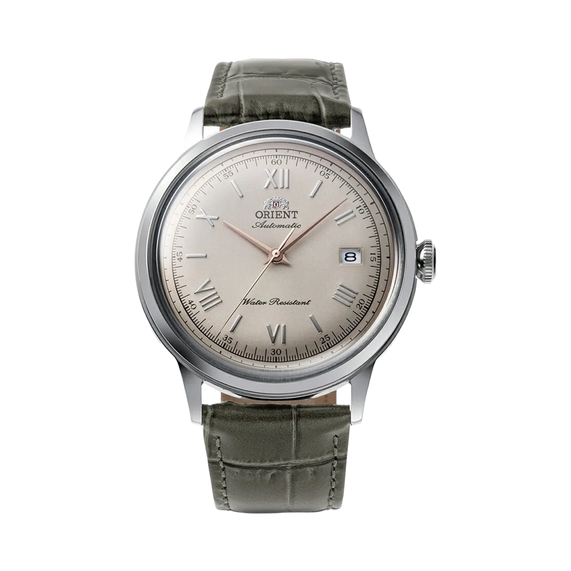 오리엔트 밤비노 40.5mm 오토메틱 스테인리스 스틸 레더 베이지 다이얼(Orient Bambino 40.5mm Automatic Stainless Steel Leather Beige Dial)