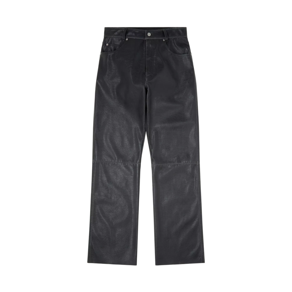 SH0LA0046M35455900 MM6 Maison Margiela Leather Effect Trousers Black