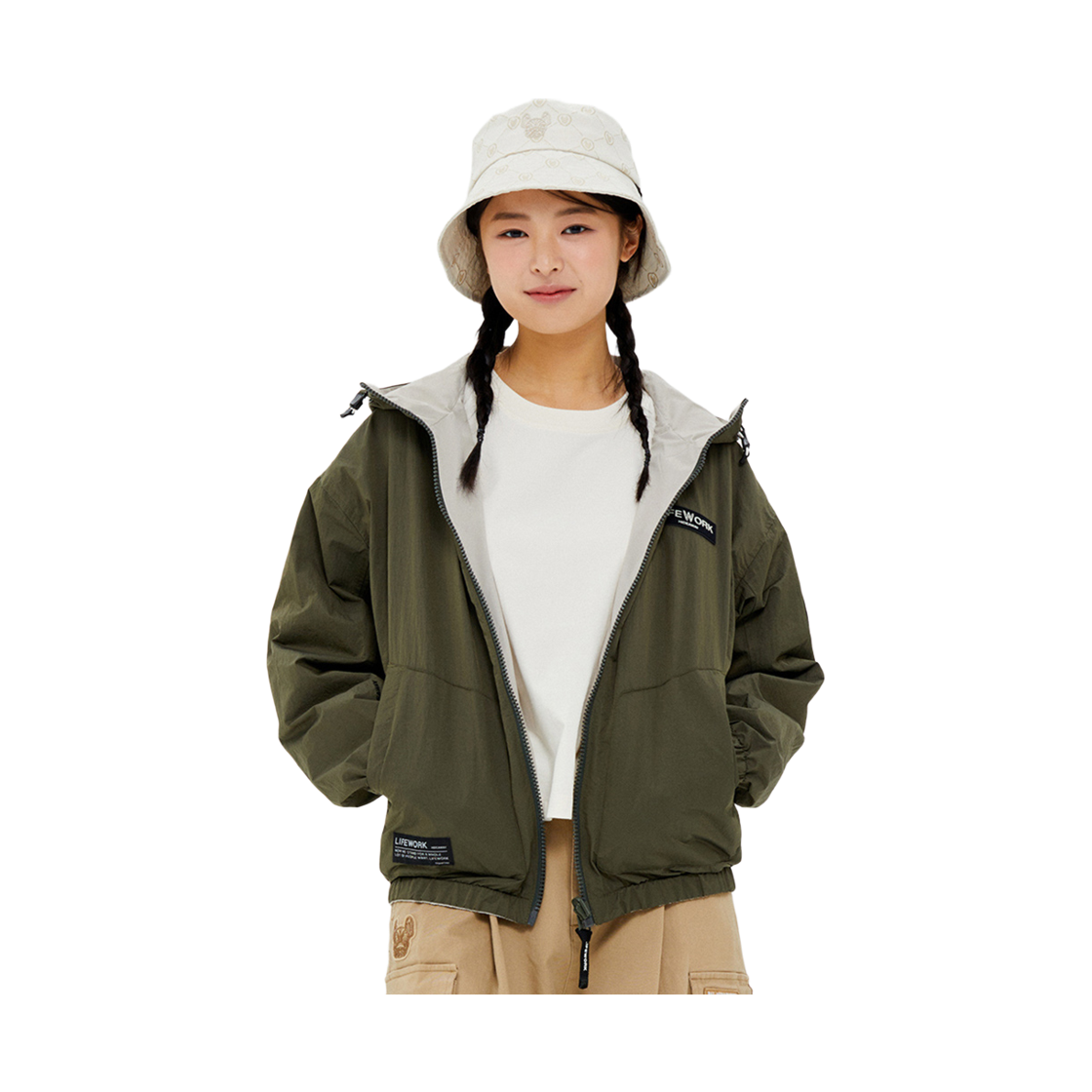 라이프워크 윈드 후드 리버시블 자켓_LW233JP903(Lifework Wind Hood Reversible Jacket_LW233JP903) - 2