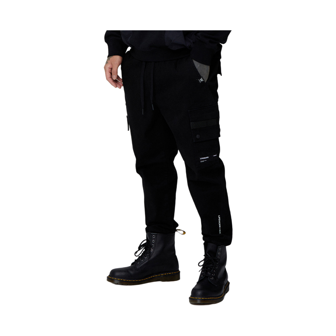 라이프워크 L1 테이프 카고 조거 팬츠 (기모안감)_LW224WL351(Lifework L1 Tape Cargo Jogger Pants (Fleece Lining) _ LW224WL351) - 2