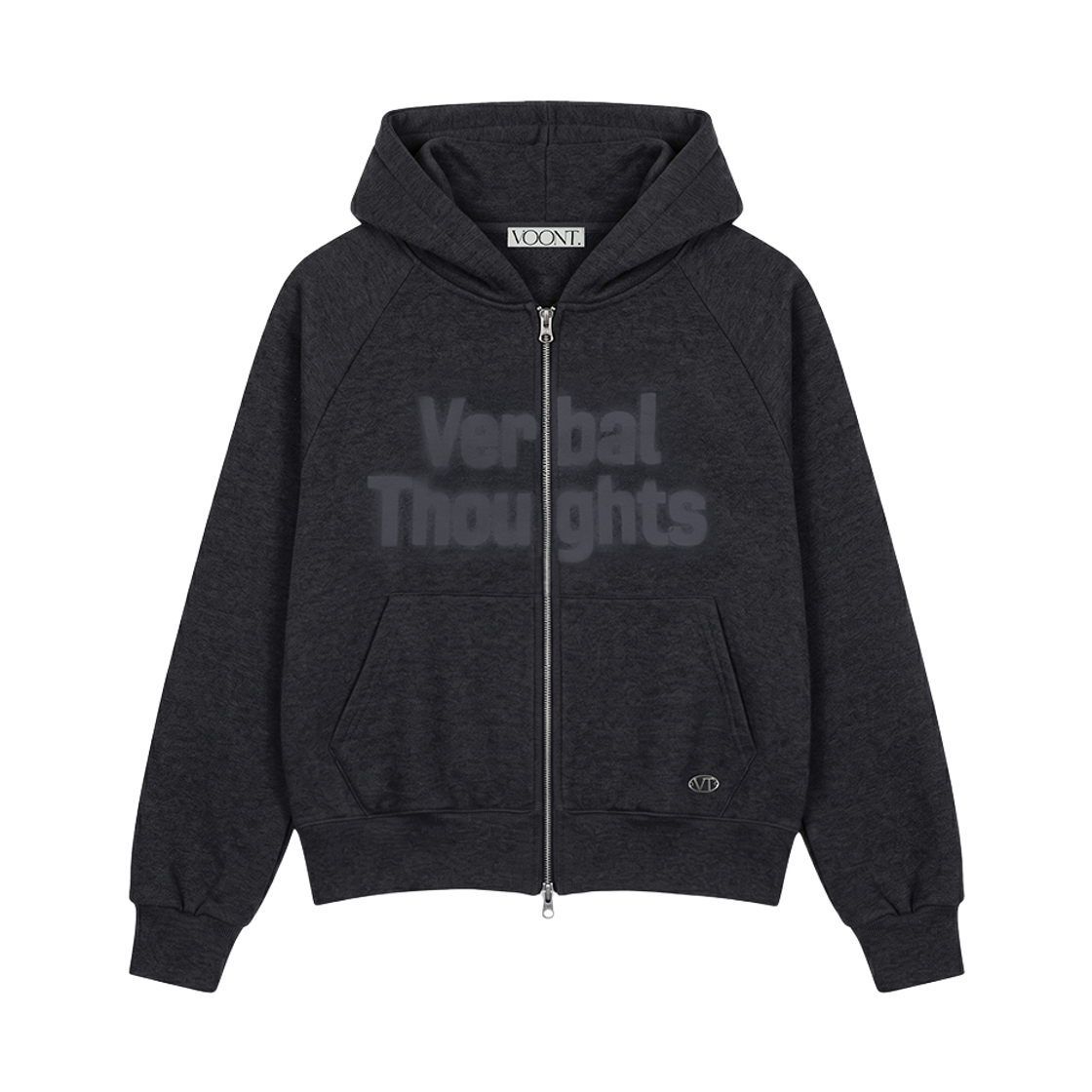 VT26WHZ101CRC VOONT Noir Gradient Hood Zip-Up (CHARCOAL)