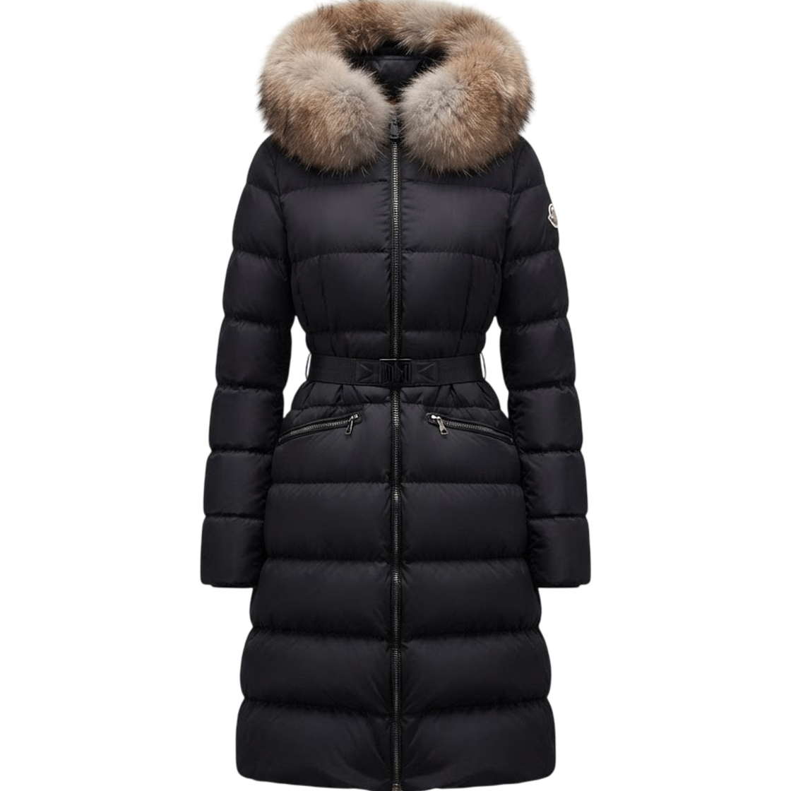 ITR4EE9U557I Moncler Boedic Fox Fur Long Padded Jacket