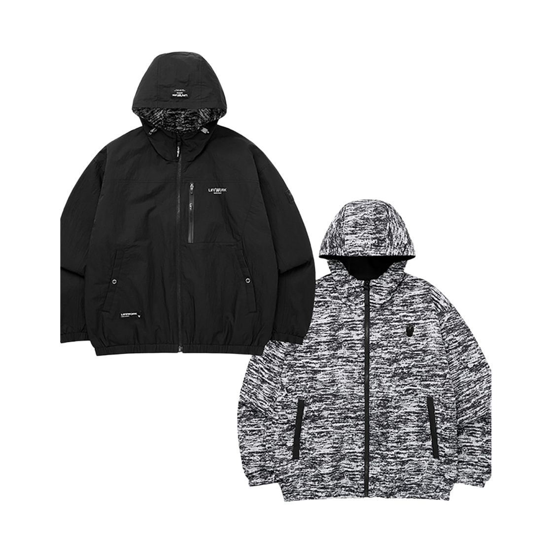 라이프워크 리버시블 노이즈 라독 후드 자켓_LW251JP903(Lifework Reversible Noise Radog Hooded Jacket_LW251JP903) - 3