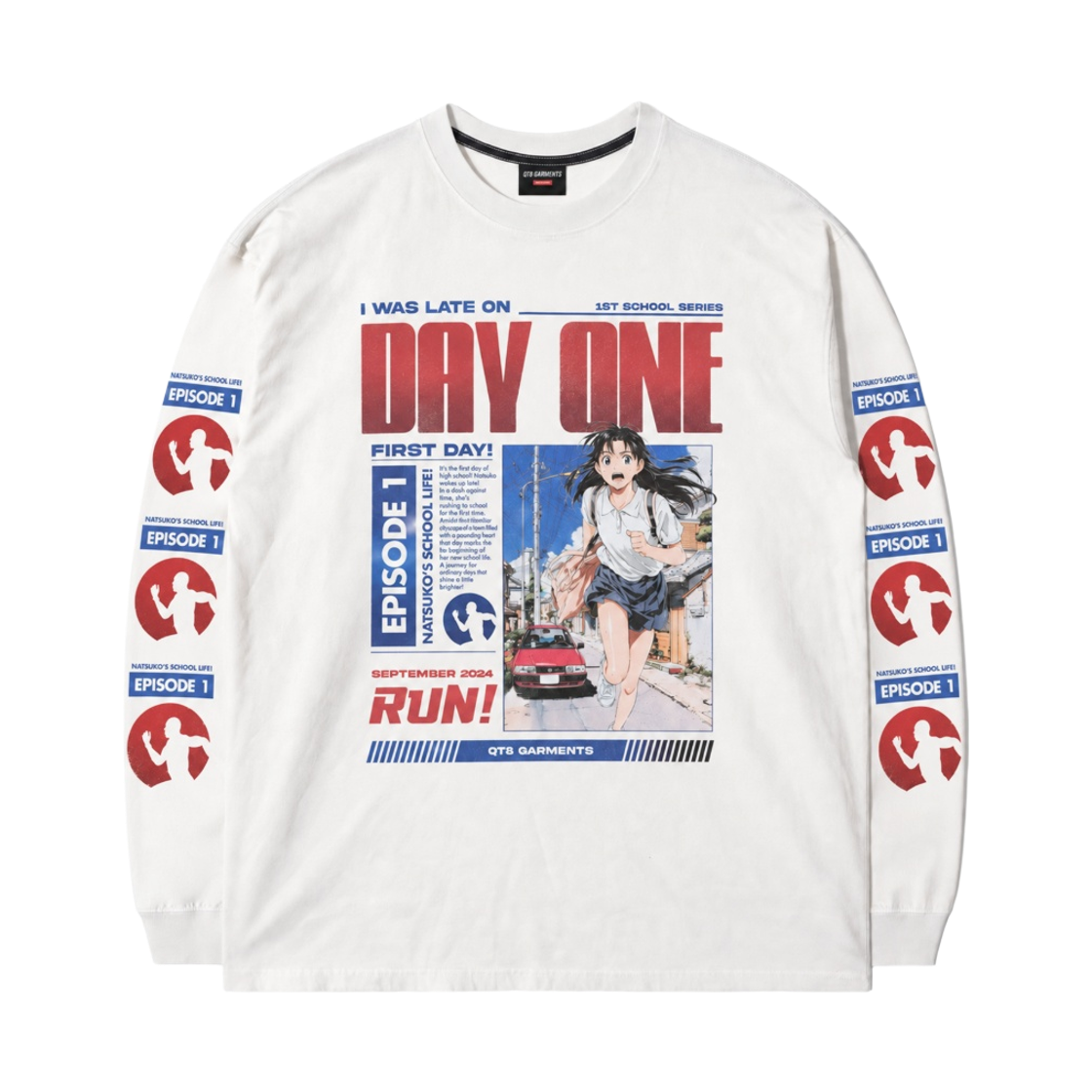 QAAMTL001IVO QT8 GARMENTS Day-1 Washed Long Sleeve Ivory