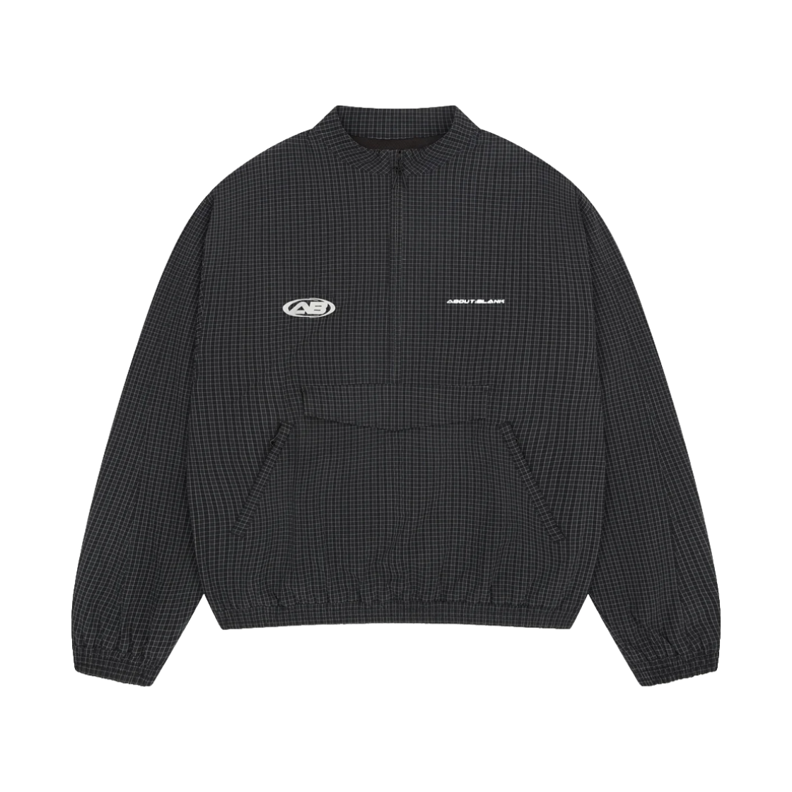 KM6DOTBAT38NY About:Blank Overhead Oblique Jacket Navy Check - 26FW